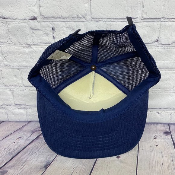 Vintage Hat Cap Snapback Navy Blue INNISFREE 75 Years 1911-1986 - BROKEN SNAPS - Picture 6 of 9